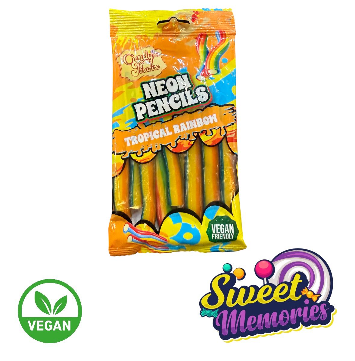 Sour Neon & Neon Pencil Packets - VEGAN FRIENDLY