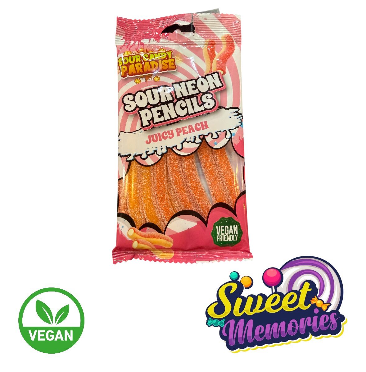 Sour Neon & Neon Pencil Packets - VEGAN FRIENDLY