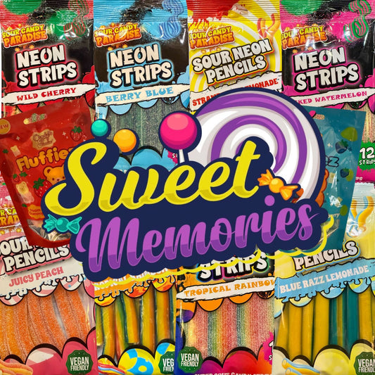 Sour Neon & Neon Pencil Packets - VEGAN FRIENDLY